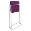 Modern 2-Arm Metal Loft White Towel Rack Hanger 001/W-16-2W-84B