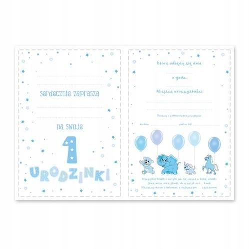 First Birthday Invitation, Blue, 1 Piece
