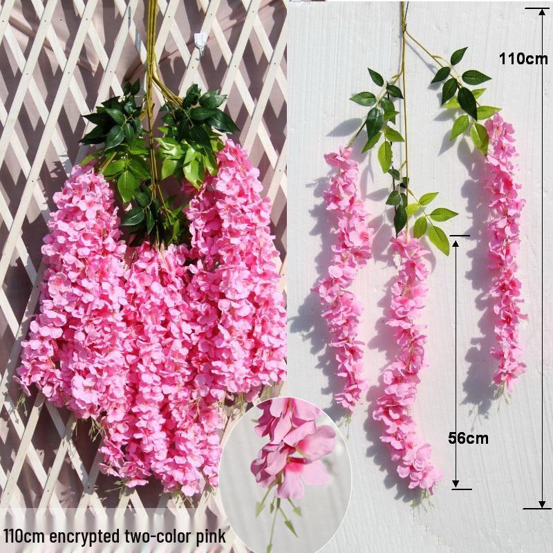 Silk Wisteria Flower Vine for Wedding Decor and Ceiling Hanging