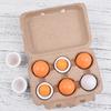 Wooden Eggs Toy Pretend Food Kid Educational for Children