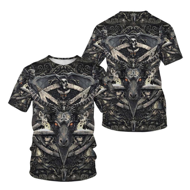 Trendy Retro Viking Warrior Pattern 3D Digital Printed Men's T-shirt