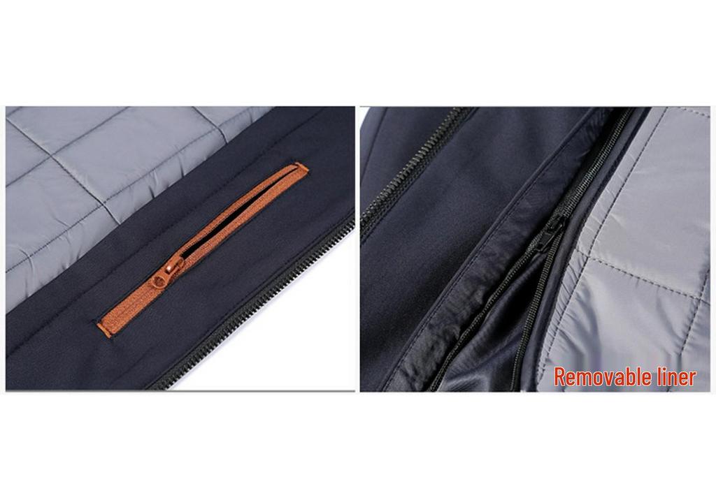 2025 Men's Stand-Collar Cotton Jacket: Thickened, Detachable Liner, Autumn/Winter Padded Outerwear for Middle-aged & Elderly