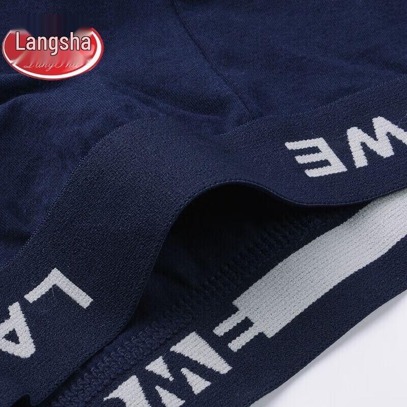 LangSha Men's Pure Cotton Boxer Briefs 4-Pack