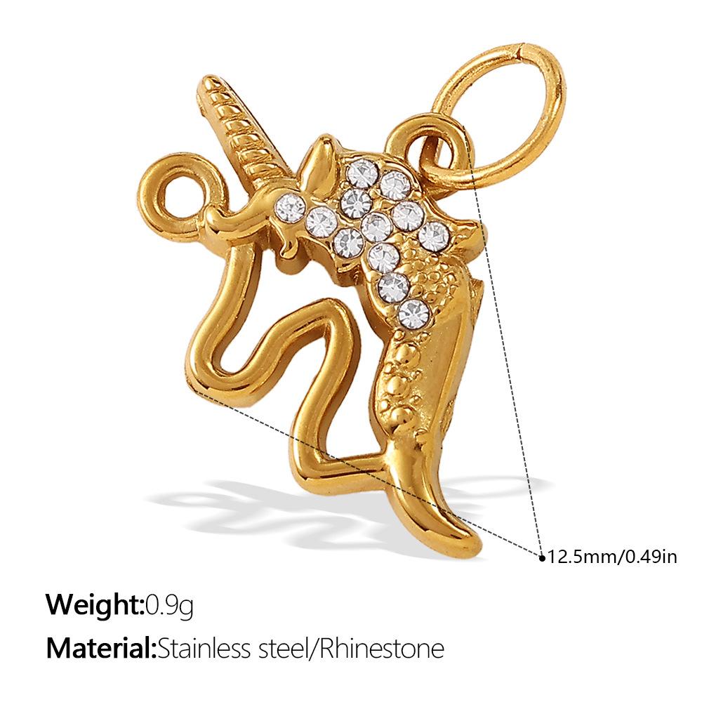 European and American creative gold mini DIY butterfly love pendant collection stainless steel plated 18K gold compact accessories