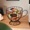 Coffee Pods Holder Mug Shape Coffee Capsule Basket Metal Wire Coffee Pods Organizer for Home Cafe Counter Table Bar