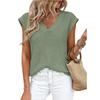 2026 New European American Women V‑Neck Sleeveless Knit Top Loose Casual Thick Knit Pullover Sweater Vest For Summer