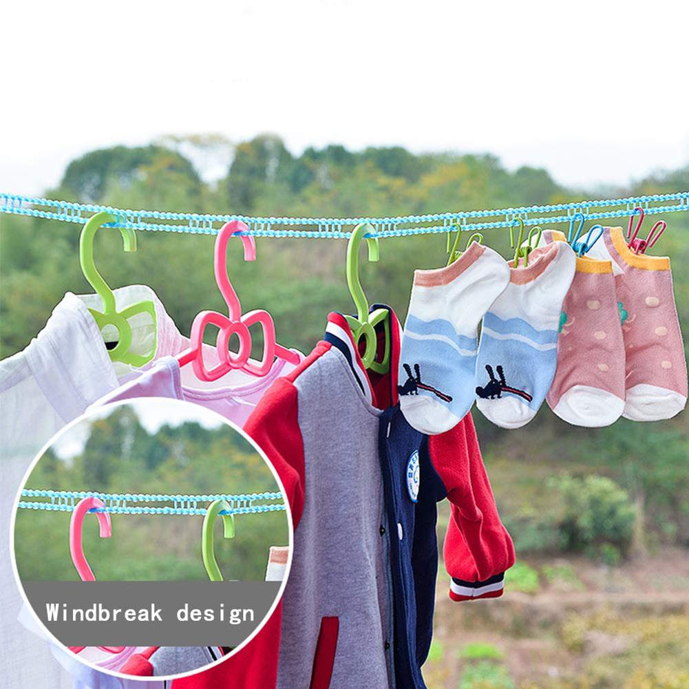 3 Pcs Portable Travel Clothesline Adjustable Clothes Drying Line Windproof Non Slip Clothesline for Camping Traveling