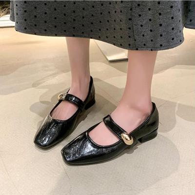 Mode Damen Mary Jane Ballerinas Mode Flache Slipper Damen Pumps Weiche Sohle Komfort Büroberufe Lederschuhe