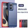Για Motorola Moto Edge 2024 Θήκη Motorola Moto Edge 2024 Κάλυμμα Αντικραδασμική Βουρτσισμένη TPU Προστατευτική Πίσω Κάλυψη Τηλεφώνου Moto Edge 2024