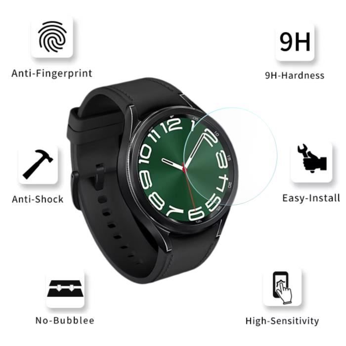 Tempered Glass for Samsung Galaxy Watch 6 CLASSIC 47mm [Pack of 2] Phonillico® Anti-Scratch Watch Screen Protector