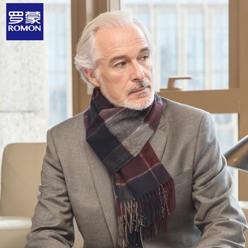 

Мужской шарф в клетку из чистого кашемира Romon
