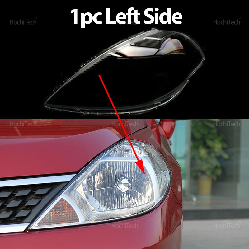 For Nissan Tiida Latio C11 2005 2006 2007 Headlight Cover Car Headlamp Lens Glass Replacement Front Lamp Shade Auto Shell