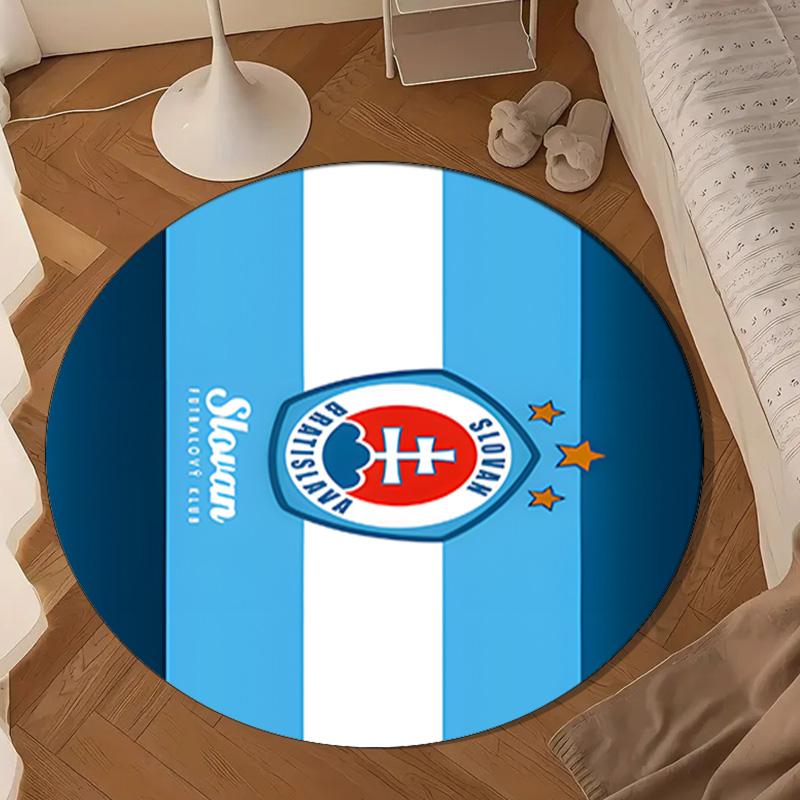 Slovakia's Bratislava Team Round mat, Anti-slip Circle Carpet Chair rug For livingroom,Bedroom, doormat home decor Gift Christmas Gifts