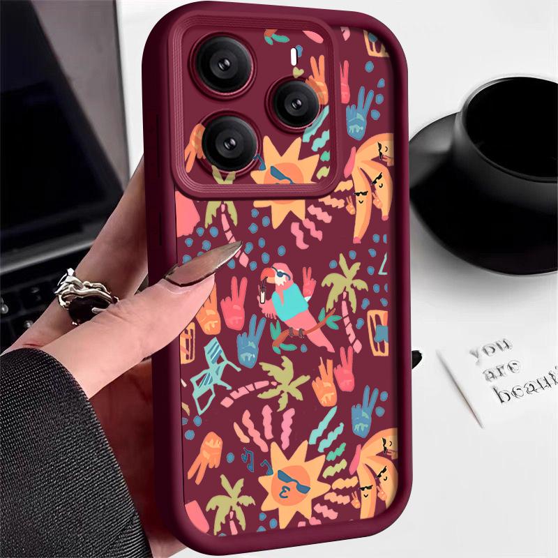 Colorful Cartoon Pattern Case For Xiaomi Redmi Note 14 13 Pro 5G 4G 12 11 Funda Xiaomi 14T 13T 11T Pro Shockproof Bumper Silicone Cover