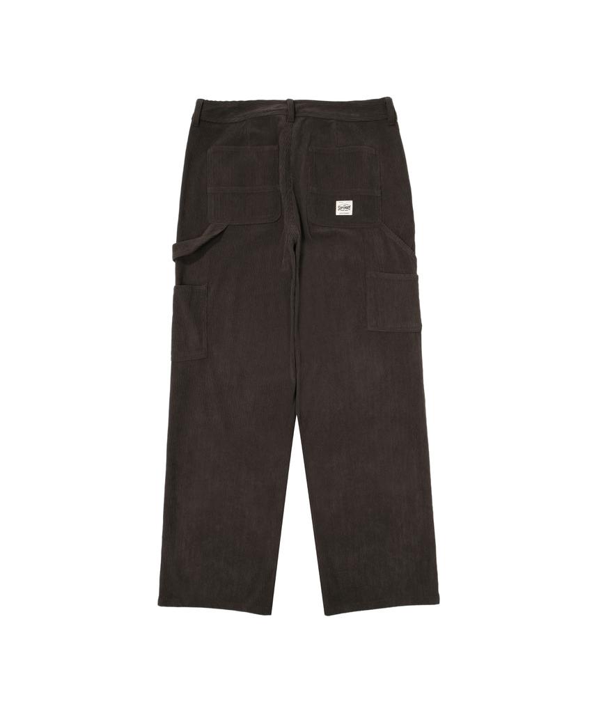 Syupeodeulai Corduroy Straight Carpenter Pants Brown