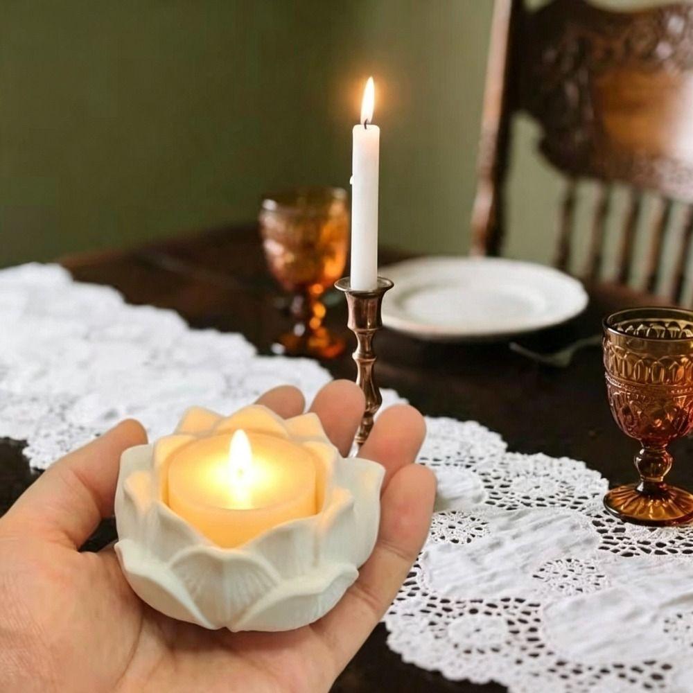 Chinese Style Lotus Incense Burner Minimalist Incense Stick Holder Tabletop Incense Base Tea Room