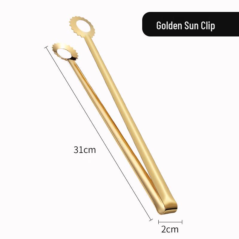 Golden 3-Piece Stainless Steel BBQ Tongs Set
