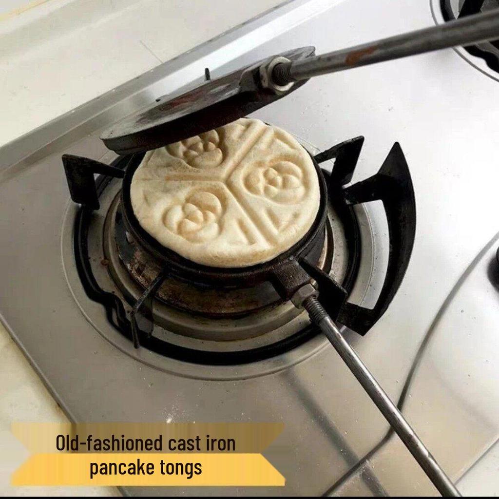 Presă Clasic din Fontă pentru Clătite – Formă Antiaderentă pentru Gătit pe Plită