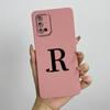 For Samsung Galaxy A51 A71 Case A515F A715F Initial Letters Liquid Silicone Phone Case For Samsung A51 A 31 71 Soft Cover Bumper