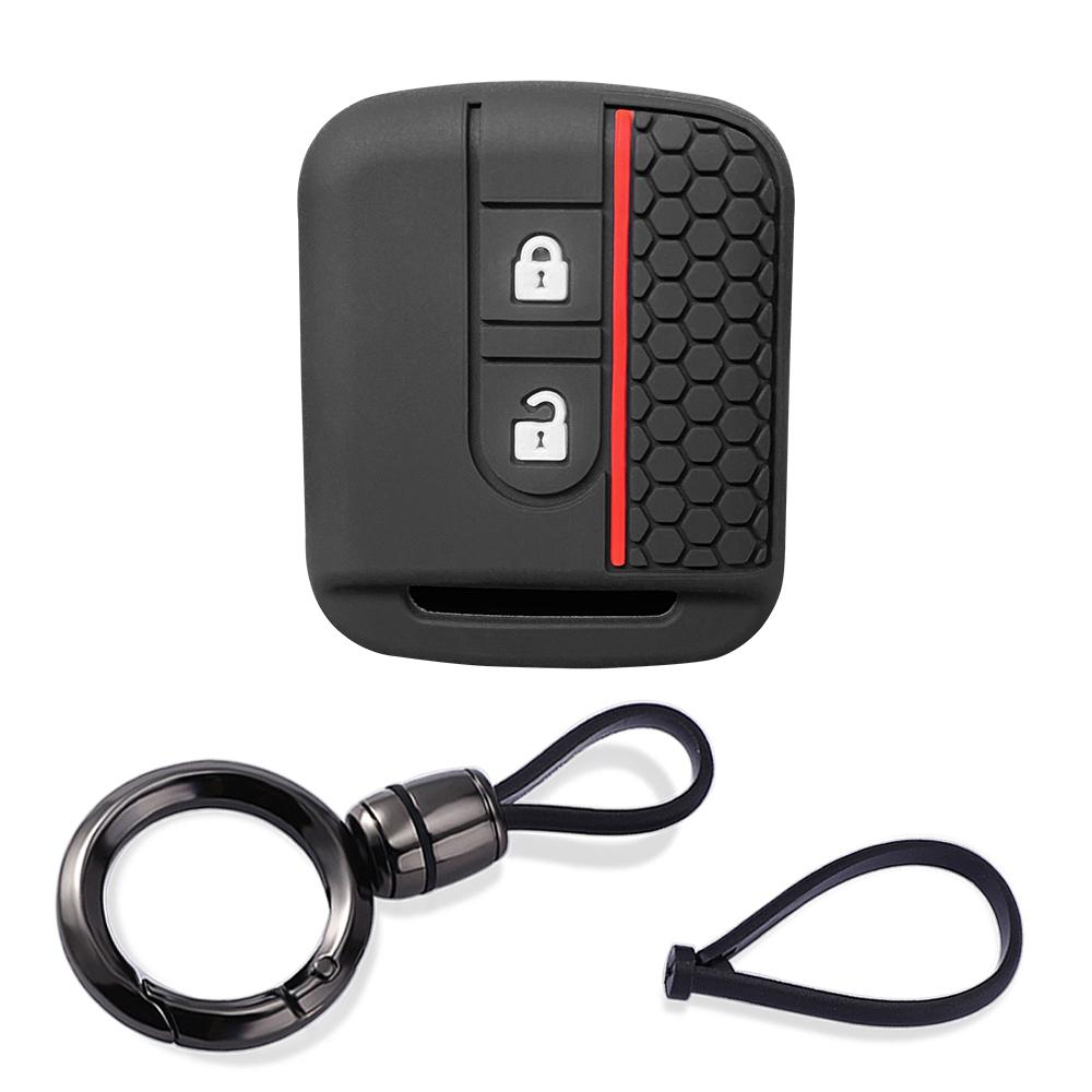 for Nissan qashqai j10 tiida note X-Trail T-31 Pathfinder navara Primera silicone car key case remote key holder cover chain