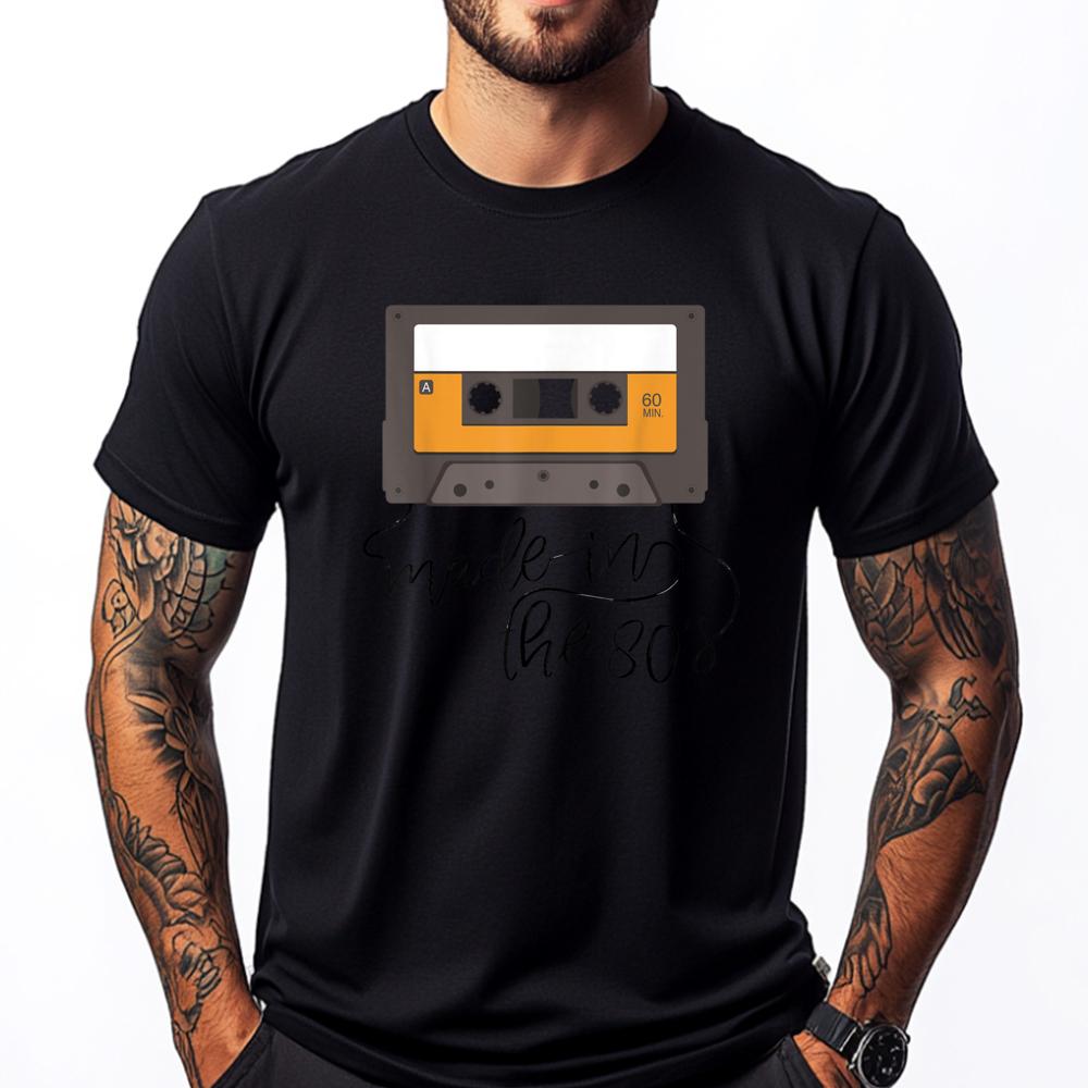 

Made In The 80s Cassette Tape Luxury Designer Female Camisetas De Hombre Oversized Tees Memorial Day - Men s Summer Cotton Gr... S разноцветный