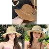 Vegetable Fiber Floppy Hat With Large Brim And Handmade Craft For Outdoor Sun Protection And Picnic