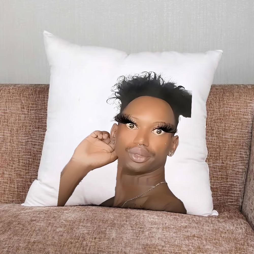 Funny Ugly Man Pillow Case For Home Bedroom Car Office Decoration Living Room Sofa Cushion Cover Suitable