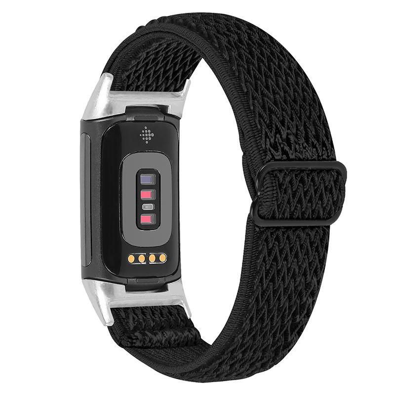 Pružné nylonové pásky Solo Loop, nastavitelné pletené sportovní elastické popruhy pro Fitbit Charge 6/5