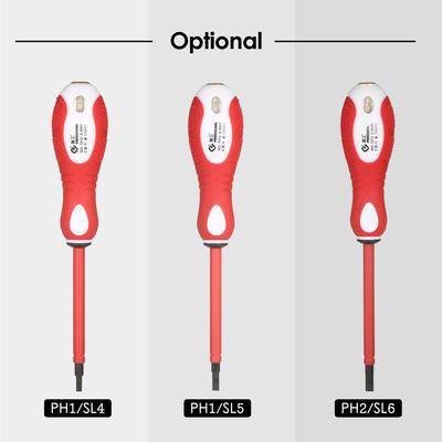 1000V Insulated Screwdriver Voltage Tester 2-in-1 Reversible Magnetic Slotted and Cross Screwdriver