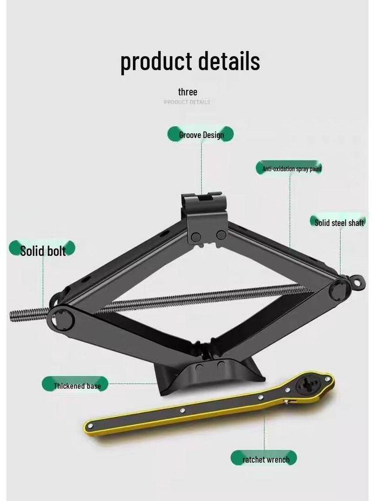 Robuster manuell betriebener Wagenheber: Horizontaler Reifenwechselwerkzeug