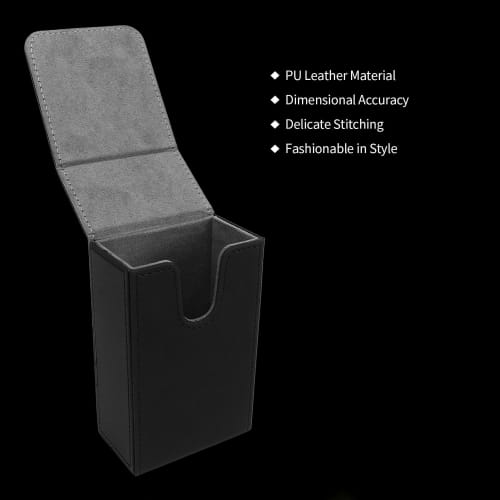 PU Leather Tarot Card Box, Tarot Card Storage Case, Tarot Card Case, Tarot Card Holder (Black)