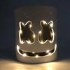 Máscara Marshmello DJ Brillante Hip Hop Baile Bar Discoteca Espectáculo Accesorios DIY LED Marshmallow Cos Máscara Diy Hombres DJ Disco Máscara Disfraz