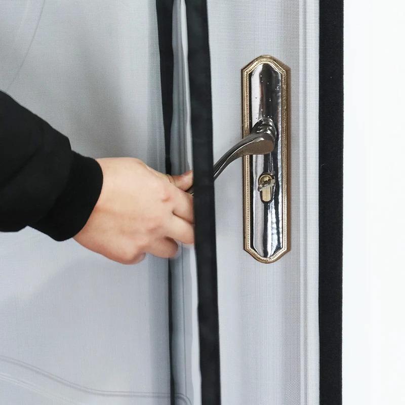 Magnetic Door Screen,Black Side Door Magnetic Mosquito Net,Insect Proof Flight,Summer and Kitchen Indoor Invisible Net