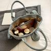 2025 New Trendy Cartoon Cat Print Denim Bucket Bag Versatile Casual Commuter Large Capacity Crossbody Shoulder Bag for Women