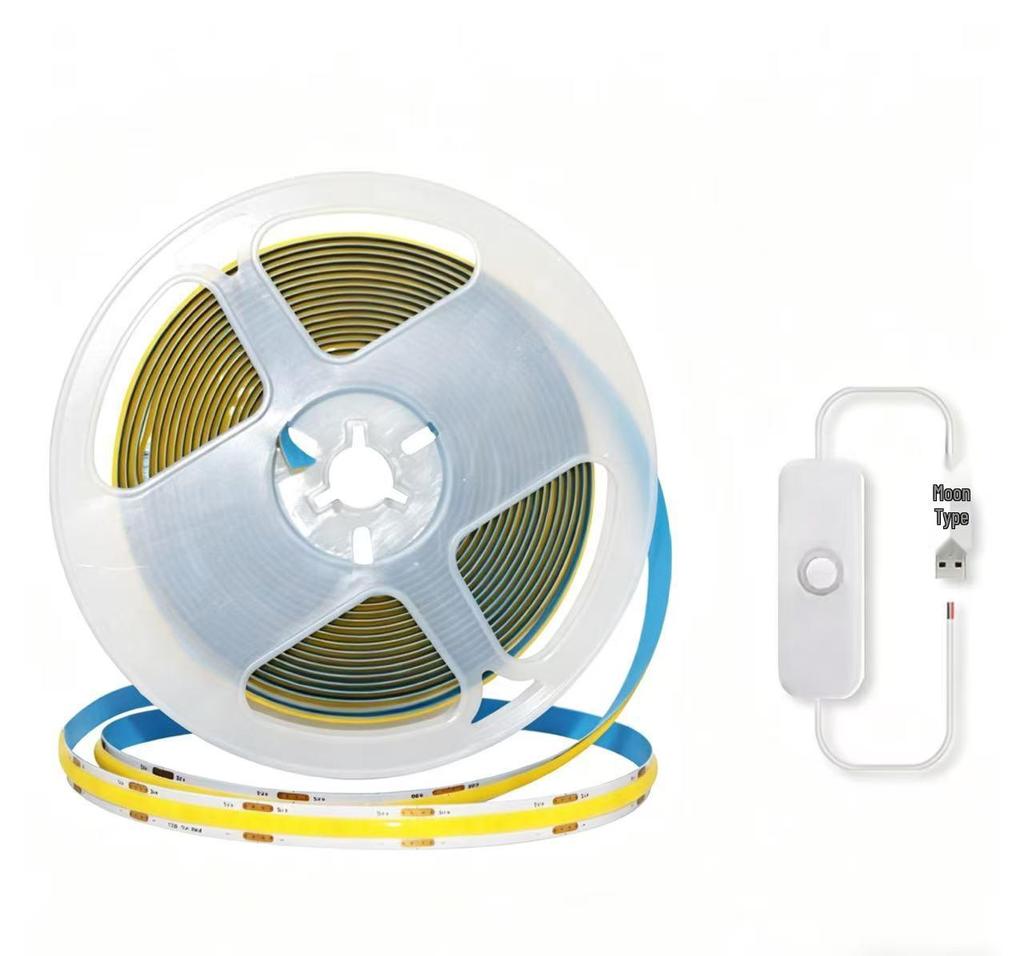 5V COB Waterproof USB LED Touch Light Strip, 8mm Low Voltage Hand Sweep Light Strip.