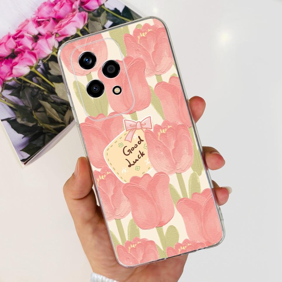 Flower Butterfly Women Fashion Back Cover For Huawei Honor 200 Lite Honor 200 Pro Phone Funda Transparent Soft TPU Honor200 Etui