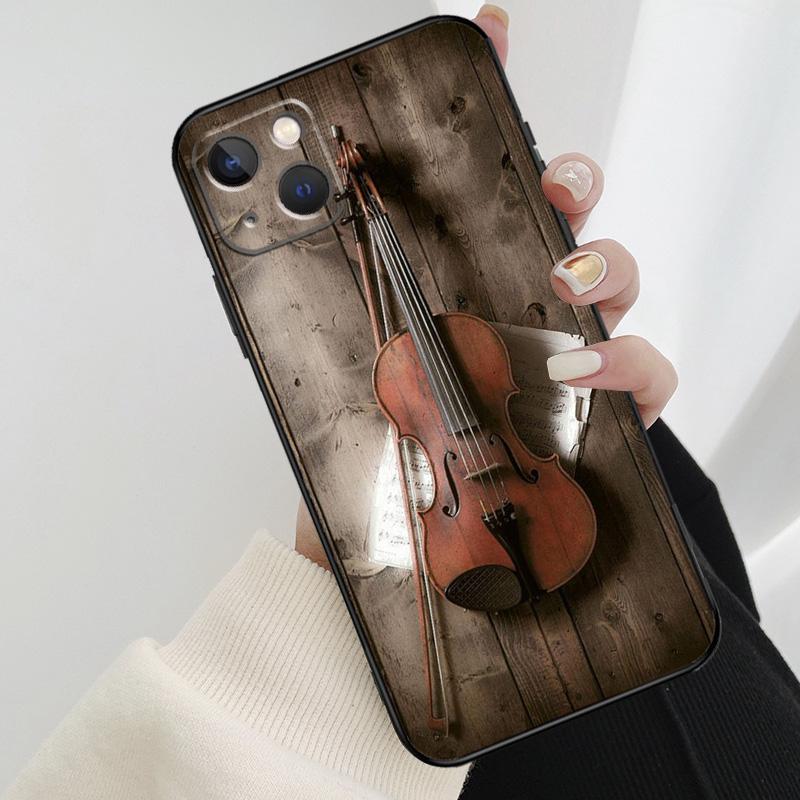 Elegant Violins Bow Sheet Music Phone Case For iPhone 17 Pro Max 16 15 14 11 12 13 Pro Max mini 15 16 Plus 16e 17 Air Cover