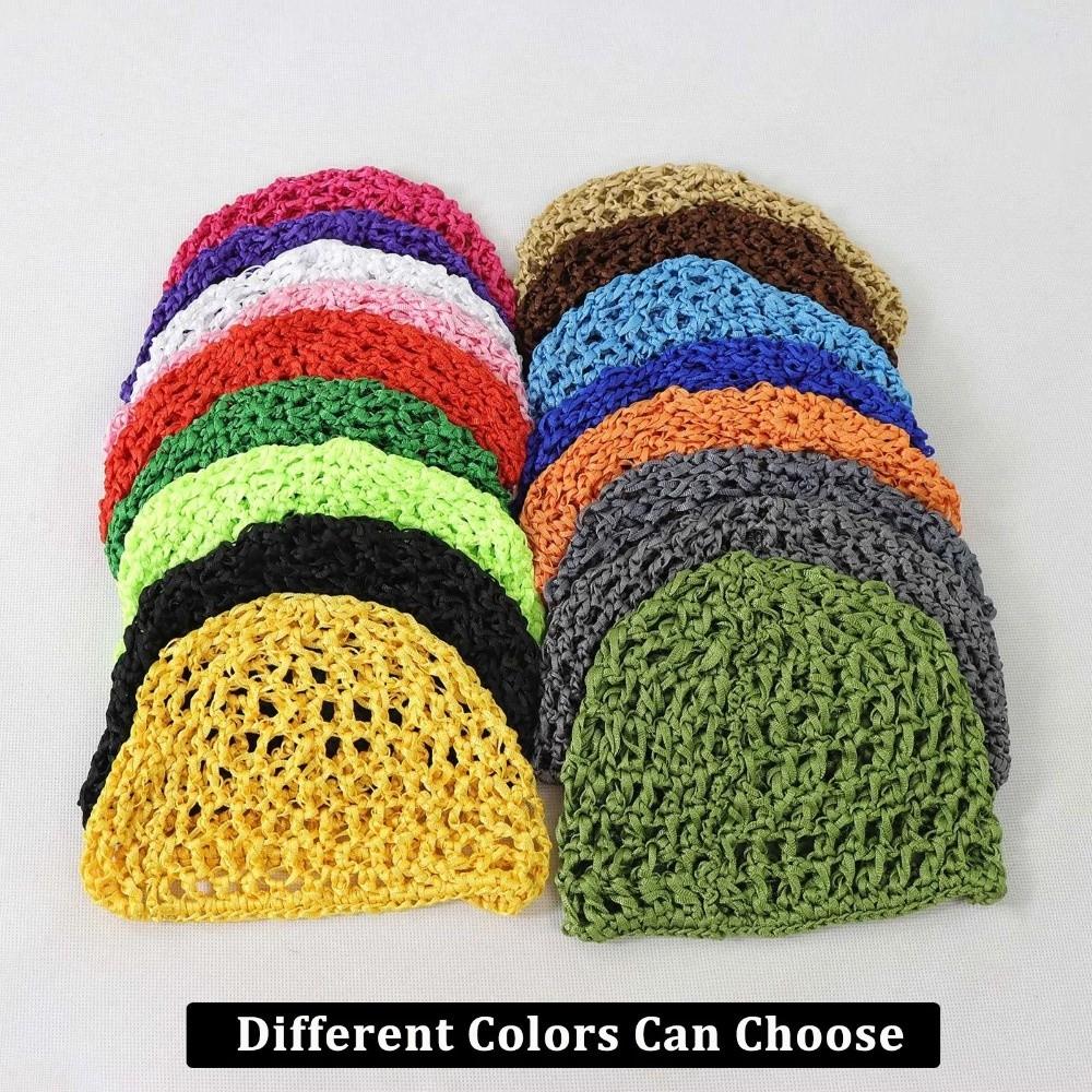 Simple Breathable Hair Net Cap Comfortable Crochet Cap Wig Caps Hollowout Mesh Hijab Caps Prayer