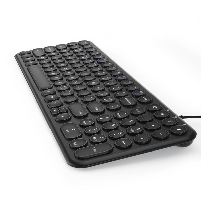 BOW Silent Wireless Keyboard & Wired Mouse Set, Bluetooth Compatible for Women's Office Use, Laptop & Desktop