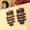 Women Vintage Retro Animal Owl Dangle Hook Earrings Jewelry Charm Party Gift