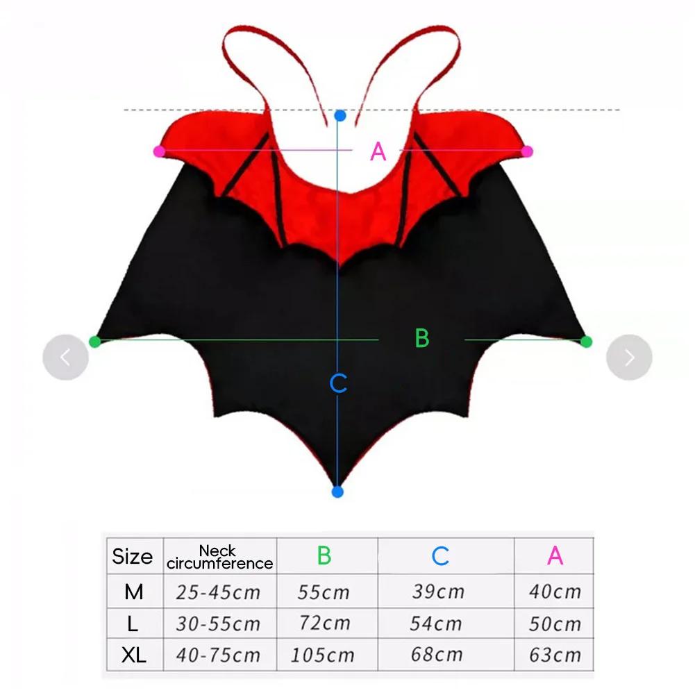 Coole Fledermaus-Verwandlung Halloween Haustierkostüm Stehkragen Bequemer Katzen-Cosplay-Umhang Schleife Einfach Anzuziehen Kätzchenkleid Party