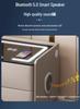 Luxury Narrow Bedside Table with Wireless Charging and Multi-functional Storage