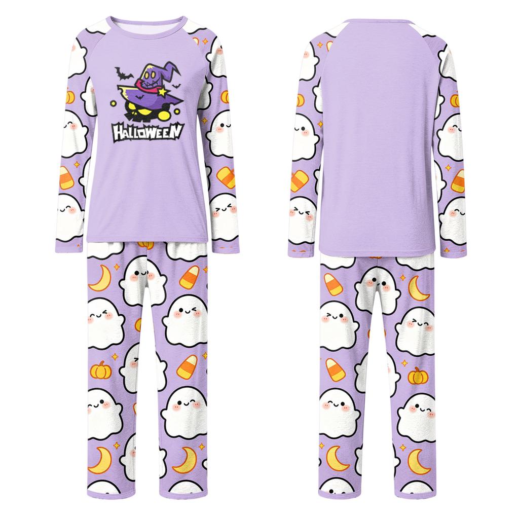 Matching Family Halloween Pajama Set with Patchwork Print for Parents and Kids - Comfortable Holiday Loungewear