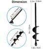 Garden Auger Spiral Drill Bit With 3/8" Hex Drive Drill Planting Hole Digger Tool Loose Soil Drill Bit Accessories