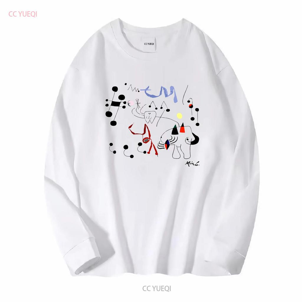 Joan Mirós Kunstwerk „Frau träumt von der Flucht“ (1945) – T-Shirt, lang- oder kurzärmelig, Vintage-Stil, gewaschen, dehnbar, stylisch