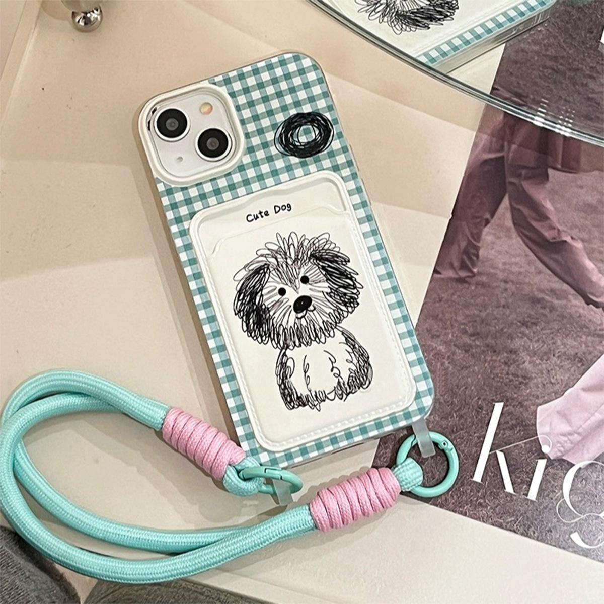 

Lanyard Card Case Phone Case Line Puppy Domestic Android for For Huawei NOVA9 for Honor Lanyard Bracelet Case For Honor 100
