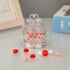 Transparent Crown Electroplated Gift Packaging Box Jewelry Storage Organizer Plastic Swan Candy Box for Wedding Party