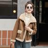 Thickened Warm Fur Integrated Lamb Wool Jacket Women's Short New Popular Leather Velvet Locomotive Cotton Clothing