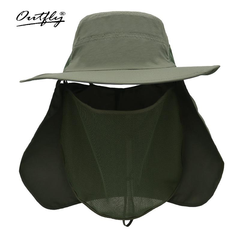 Spring and summer new sunscreen fishing hat big head circumference UV protection breathable sun hat outdoor leisure hiking bucket hat
