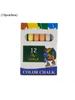 12Pcs Sidewalk Set Street Chalks 6 Bright Cheerful Colors Nontoxic Washable Hex Dust-free Chalks For Chalkboards Playground